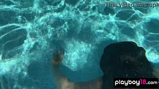 I's Naked Ebony MILF Ana Foxxx Fingering Her Hairy Black Pussy Under the Water