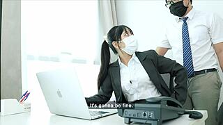 office manager tries to seduce her staff