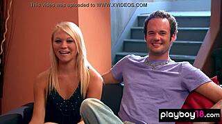 Amateur blonde housewife Lana gets bent over and fucked doggystyle by the outdoor pool