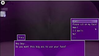 Katalyst commands Tracy to sit on her face in femdom style.