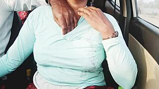 In a desi car, the indian beauty engages in tight pussy sex with dirty telugu talks leading to orgasm.