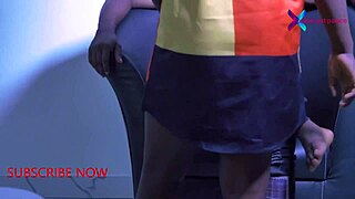 Horny visitor rips sheer lingerie!