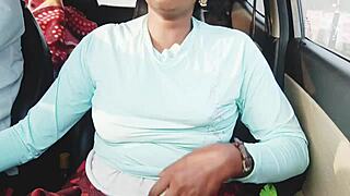 In a desi car, the indian beauty engages in tight pussy sex with dirty telugu talks leading to orgasm.