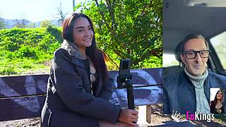 Allison Sweet, Colombian beauty, hunts for a cock online and flashes her tits on the street.