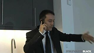 privateblack cuckold watches ambre aphrodite fuck two big black cocks in hardcore threesome