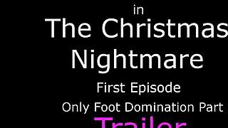 Wow, Italian Femdom Dominates Slave with Feet in Christmas Ep1! 👣