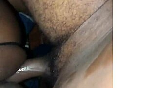 Oiled up my black ass and took his big dick deep in this fat pussy