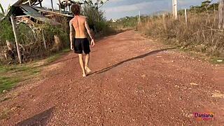 we got caught fucking at the waterfall on vacation with damiana