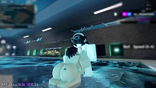 Alone In The Indoor Pool With A Shy Girl Turns Into A Rough Fuck!