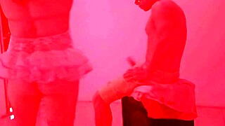 Latina Prostitute Sucks Balls Freely in Cabaret for Trendy Phone