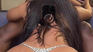 Amateur wife enjoys big black cock