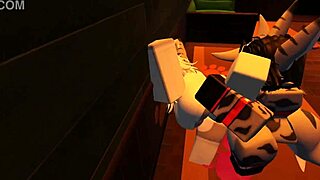 Shark girl is having a good time with uhhhh herself in Roblox