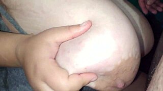 bbw gets it all over her big boobs