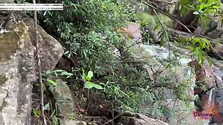 we got caught fucking at the waterfall on vacation with damiana