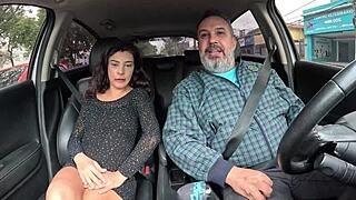 A Milf With A Sweet Voice Performs Anal Show In The Car - Pamela Rodrigues