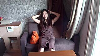 Beautiful mature Japanese wife enjoys afternoon with partner