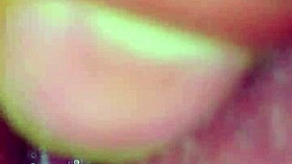 closeup view: husband teasing wife's juicy pussy