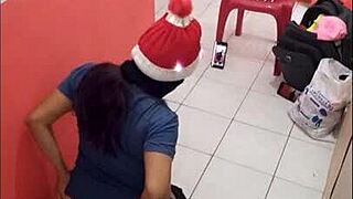 Horny Nurse Shows Ass in Hospital