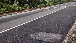 i watch this hot chubby girl fuck in the street