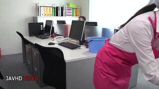 Asian office lady chihiro akino delivers hardcore blowjob for creampie pleasure