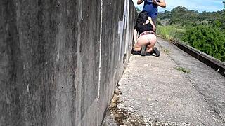 i watch this hot chubby girl fuck in the street