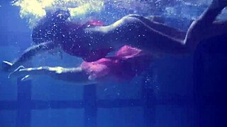 lilia mihalkova and natalia kupalka splashing in the pool with hot underwater lesbian action 😍