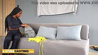 Amateur afro latina milf booty fucked at pov casting call