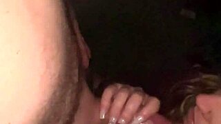 amateurs on her knees for creampie blowjob