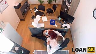 sexy redhead seals deal with manager 😘