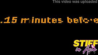 stiff in asia sexy thai cowgirl gets big cock facial on bed