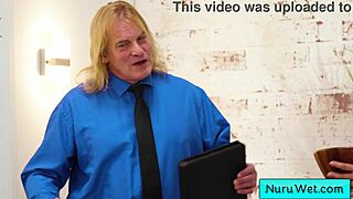 busty teen 18+ masseuse pour nuru gel on her client and rub her naked body on him - evan stone bella rolland