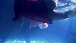 lilia mihalkova and natalia kupalka splashing in the pool with hot underwater lesbian action 😍