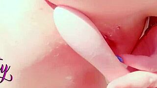 Intimate Close-Up of Female Using Toy for Intense Moans and Big Climax