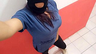 Horny Nurse Shows Ass in Hospital