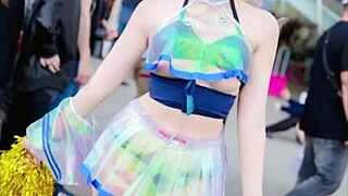 xuxu in cosplay takes on a jerk off challenge