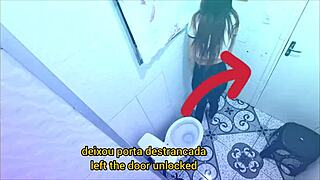 redhead girl gets fucked in public bar bathroom by stranger