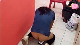 Horny Nurse Shows Ass in Hospital