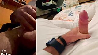 Guy jerks off his 19 cm monster cock in pov solo