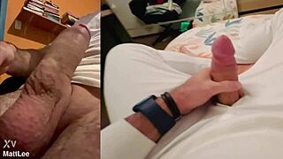 Guy jerks off his 19 cm monster cock in pov solo