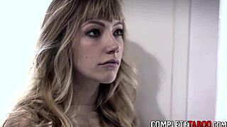 Horny teen 18+ager jizzed over by big cock