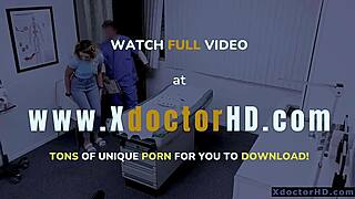 Horny doctor gropes tits and ass leading to intense fucking in hospital exam
