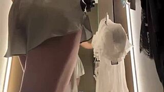 young amateurs get extreme fingering in the public mall with toys