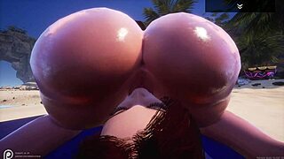 Three milf lesbians enjoy a wild threesome on the beach.