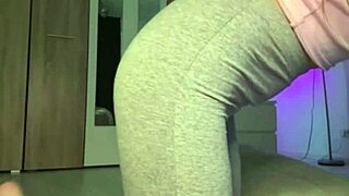 This natural amateur teen is getting fucked in doggystyle, and you see every close-up detail of her big ass and tits