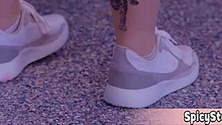 beautiful milf wife riley doing her exercise but that body is just too hot and sexy to resist