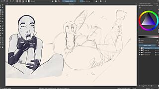 Ebony big titties speed paint.