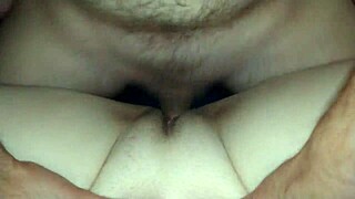 Fucking the neighbor's busty wife hard in her wet pussy.