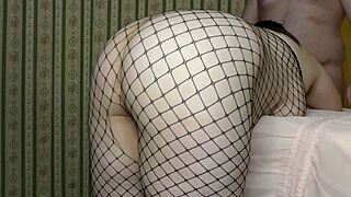 cheating wife with big boobs gets double penetrated by fat men unprotected creampie