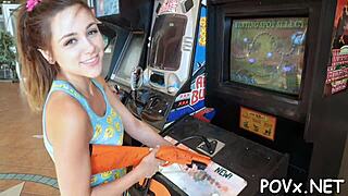 tattooed mighty man uses his cock to fuck sexy nymph