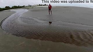 Lukas Thrusts Big Cock Deep Into Skinny Girl's Tight Pussy On Beach